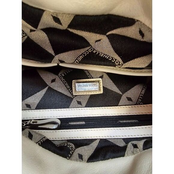 Coccinelle Cream Leather Handbag shoulder bag purse - Picture 9 of 12